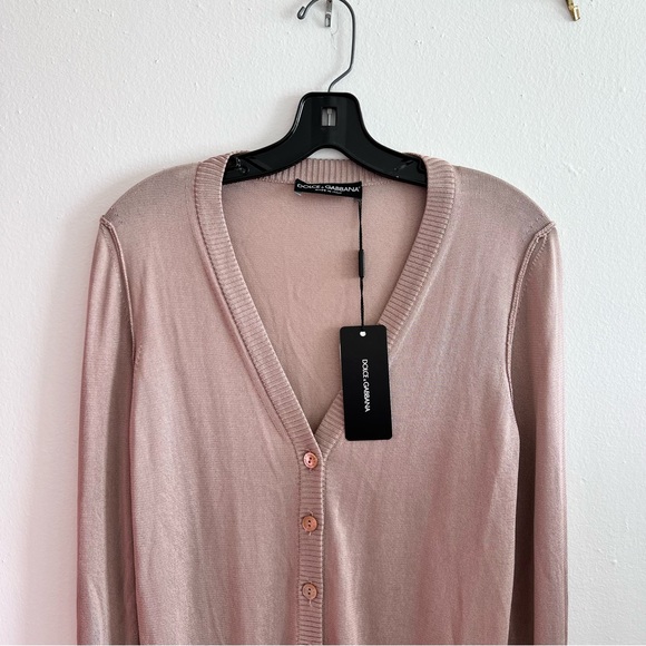 NWT DOLCE & GABBANA Knit Buttoned Cardigan Sweater sz 46  / size 10 - Picture 1 of 16